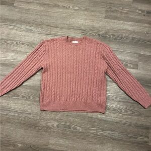 mauve cable knit sweater🎀